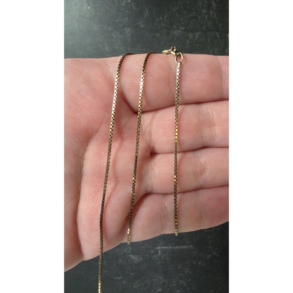 Italian Danecraft Gold Tone 925 Sterling Silver Chain Necklace Vintage